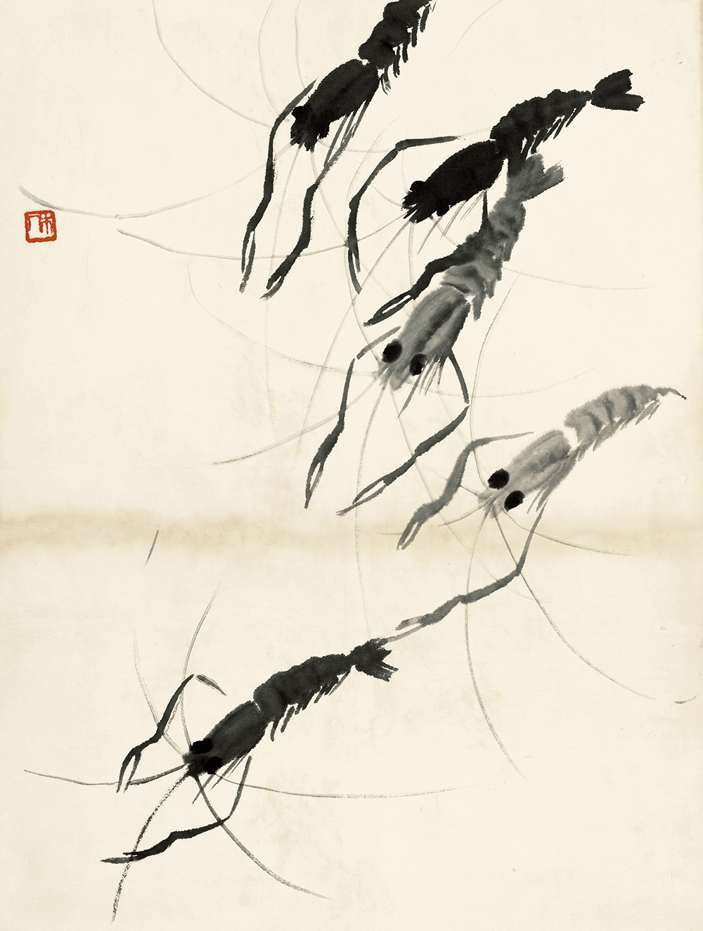 齐白石 鱼虾册页 (42) 35x48cm